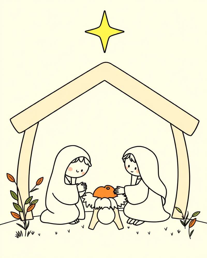 Capa ilustrada do Natal cristão